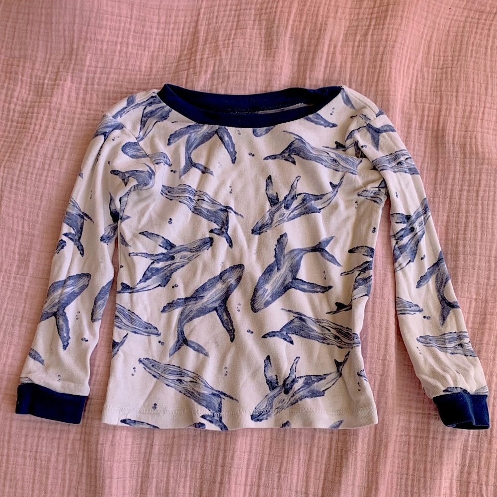 Burt’s Bees Kids Pajama Whale Shirt 2T